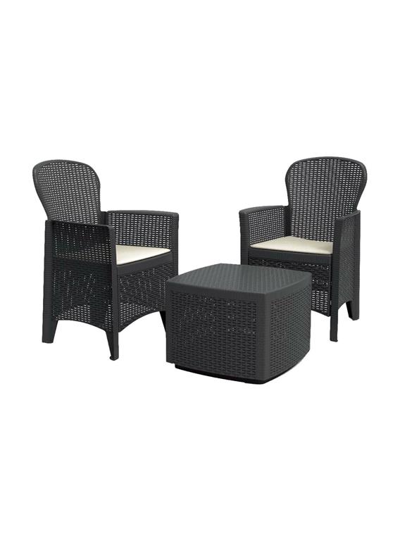 Set salon d?extérieur Anny Anthracite