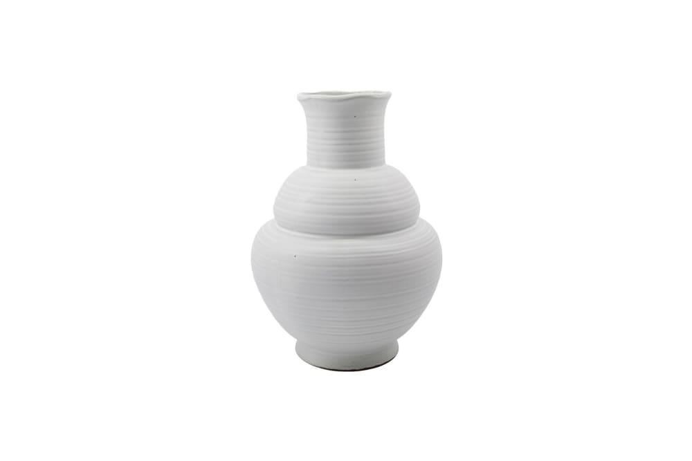 Vase en grès blanc H29