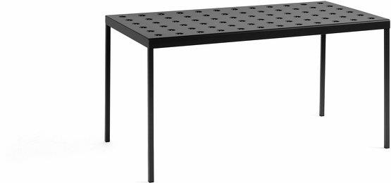 Table de jardin rectangulaire en acier anthracite 144 x 76 cm Balcony