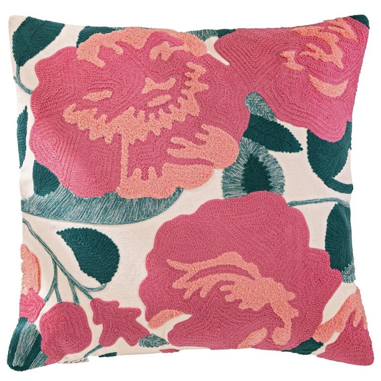 Coussin en acrylique rose 45x45cm