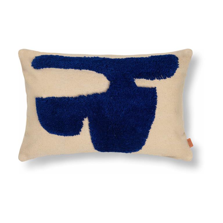 Coussin rectangulaire sable et bleu Lay - Ferm Living