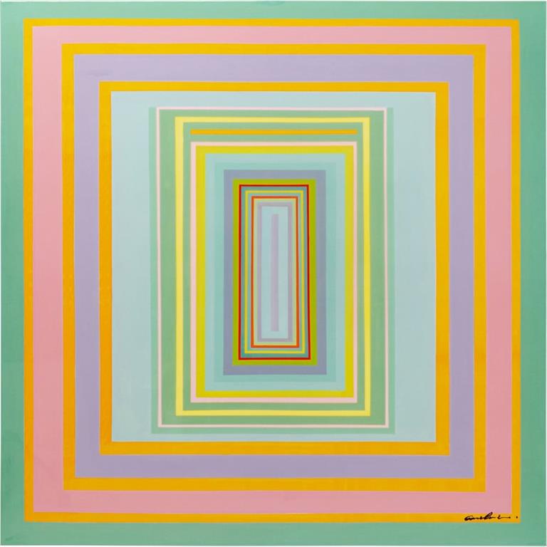 Toile cadres en coton multicolore 140x140