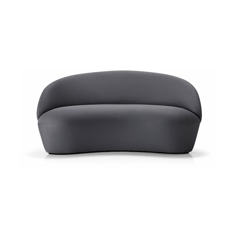 Canapé 2 places tissu gris anthracite Naïve - Emko