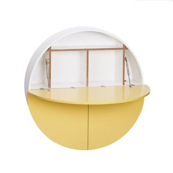 Secrétaire mural jaune et blanc Pill - Emko