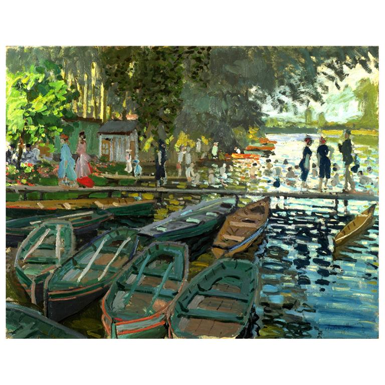 Tableau Baigneurs à la Grenouillère Claude Monet 80x100cm