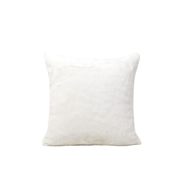 Housse de coussin en fausse fourrure naturel 40x40 cm