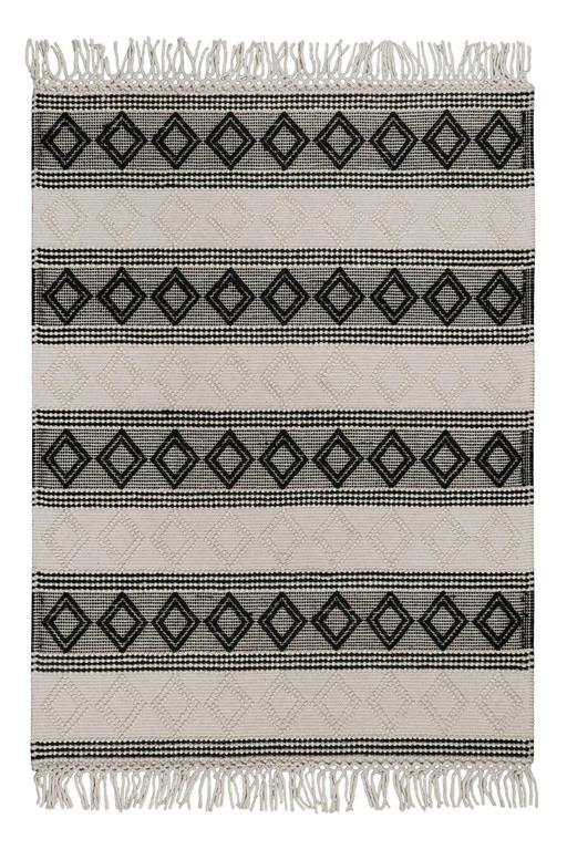 Le tapis tissé à la main ''CARA'' d'Esprit s'intègre facilement à tous les styles de décoration. Le motif scandinave moderne en noir et blanc, fait de laine vierge et de ...