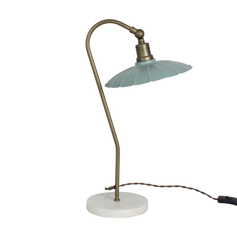 Lampe à poser vintage en métal ton vert H54