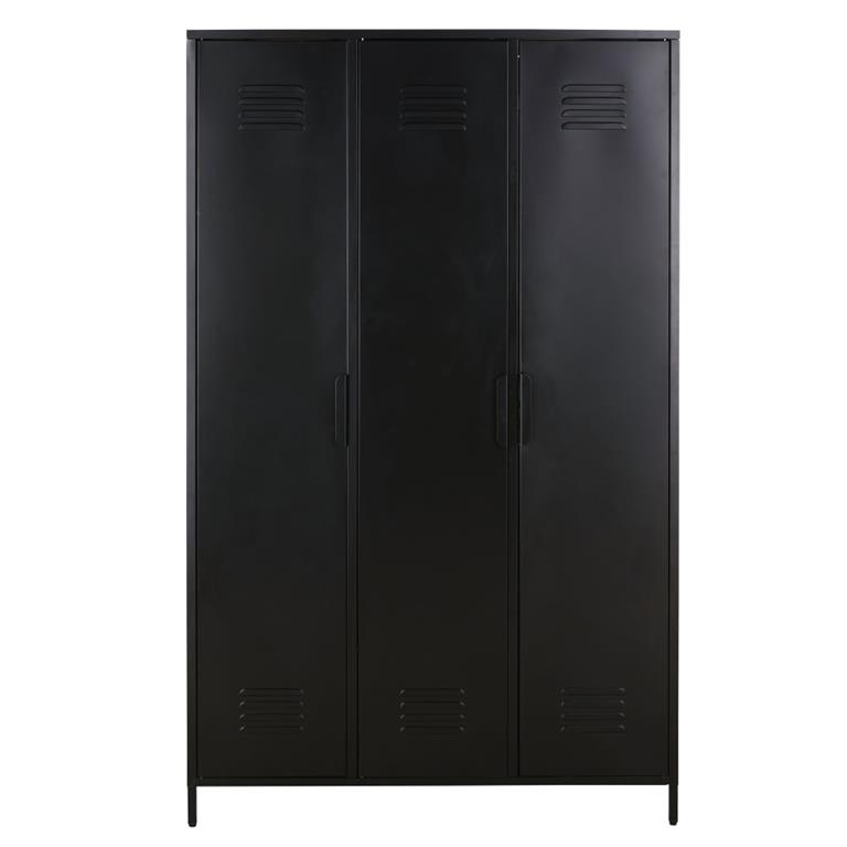 Dressing 3 portes en métal noir