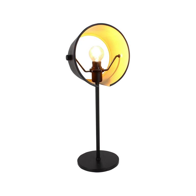 Lampe à poser en métal noir et doré