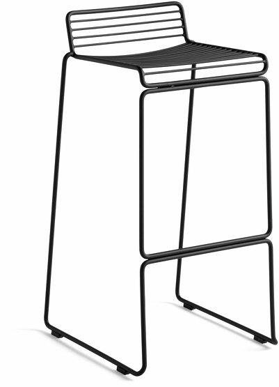Chaise de bar en métal noir 75 cm Hee - HAY