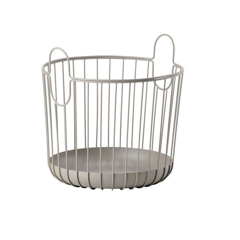 Panier en fer taupe
