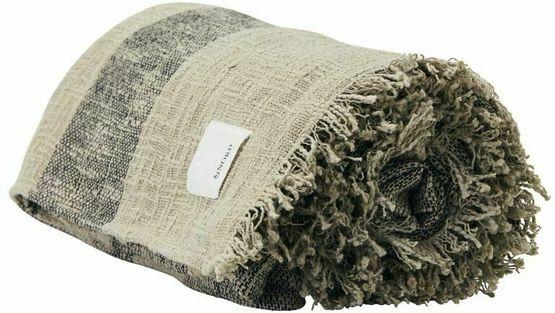 Couvre-lit rayé charbon 280 x 160 cm Ashild Haze - Par Nord