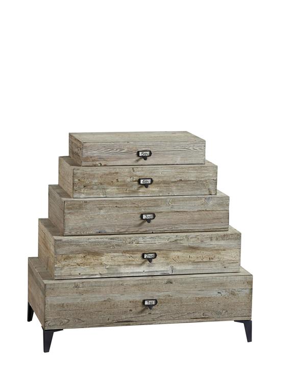 Commode 5 tiroirs en bois de vieux pin 