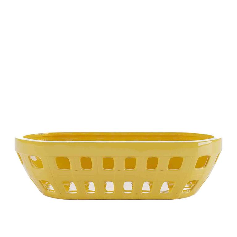 Corbeille céramique style vintage jaune