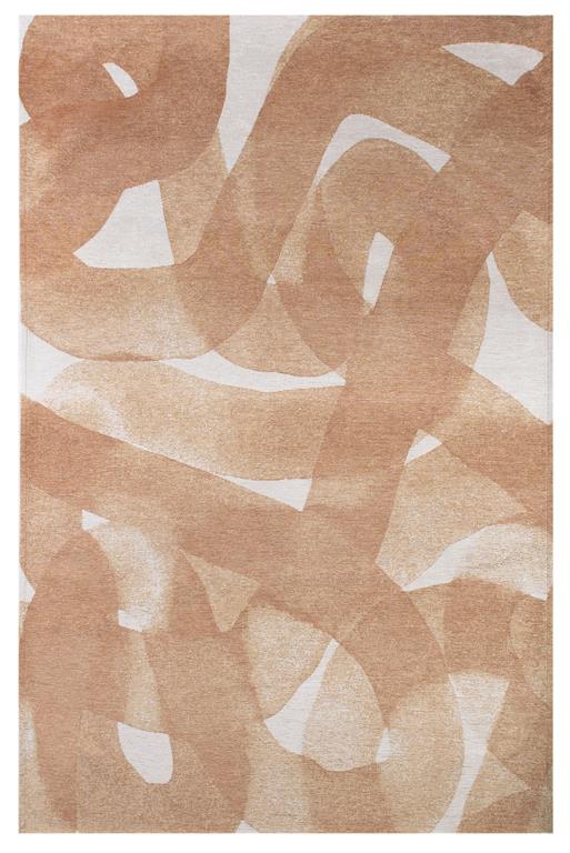 Tapis de salon moderne tissé plat beige 240x340 cm