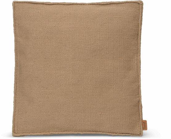 Coussin carré en polyester recyclé couleur sable 38 x 38 x 4 cm Desert - Ferm Living