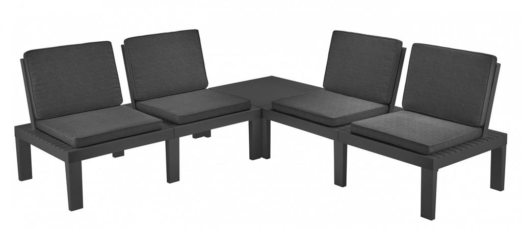 Set salon d’extérieur anthracite 0x0h0 cm