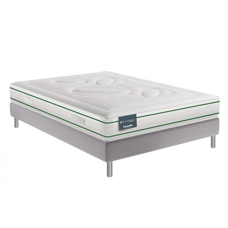 Ensemble Dunlopillo EUGEN 7 120 x 190 cm matelas 100% Latex 22 cm sommier à lattes fixe
