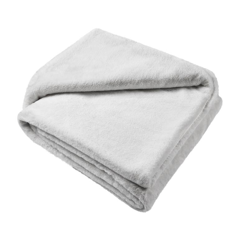 Plaid en Fausse fourrure souple au toucher ultra doux Ecru