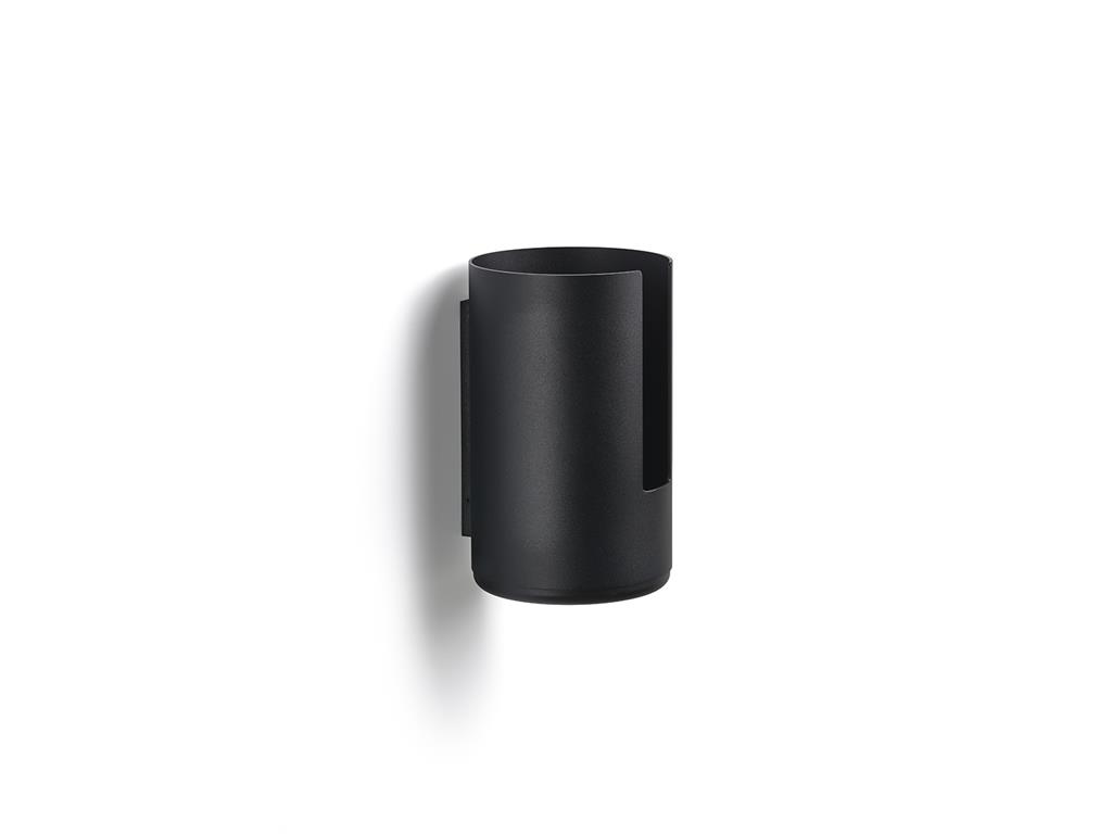 Réserve de papier toilette mur en aluminium noir