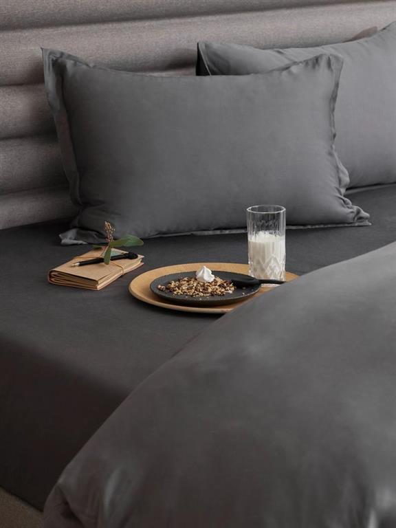 Taie d'oreiller en coton égyptien Home by TEMPUR® Anthracite 63 x 63 CM