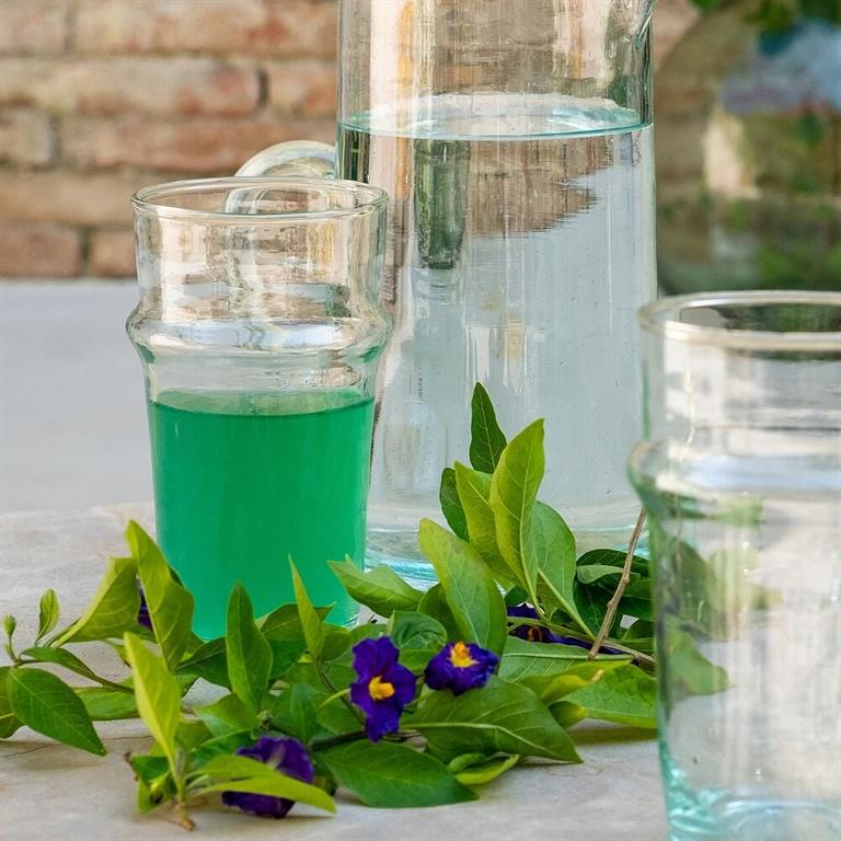 Lot de 6 verre marocain en verre recyclé 30cl - transparent 