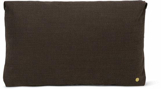 Coussin en lin coton chocolat 60 x 40 cm Clean - Ferm Living