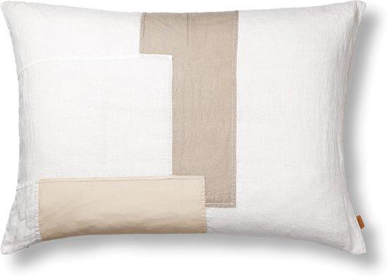Coussin en coton blanc 80 x 60 cm Part - Ferm living