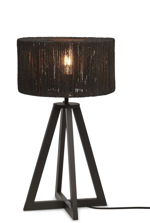 Lampe de Table textile noir Ø30cm