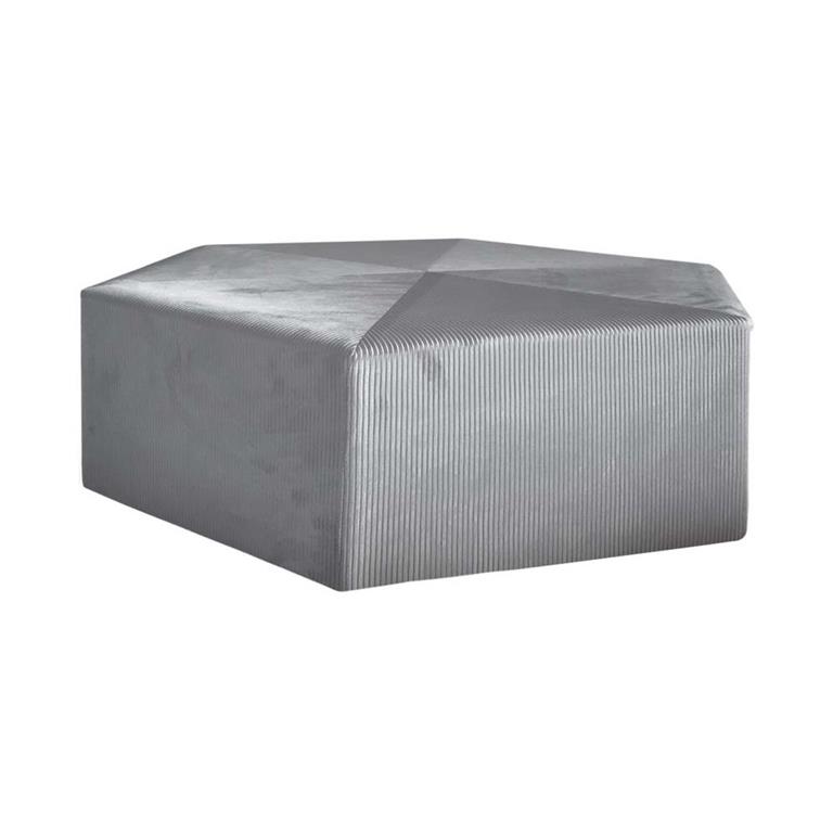 Grand pouf 75 cm gris souris