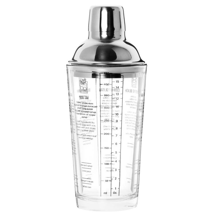 Shaker en verre et inox