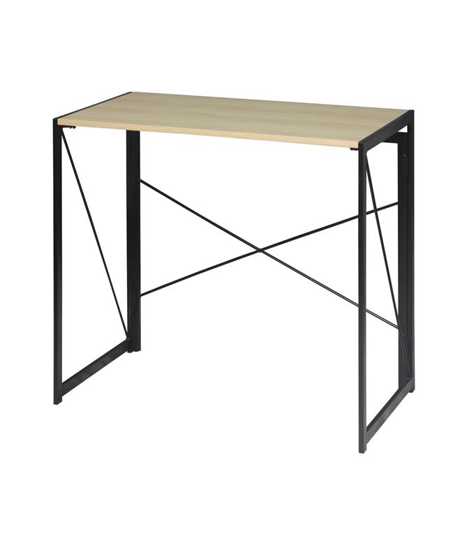 Bureau pliable style industriel - Longueur 100 cm - Marron