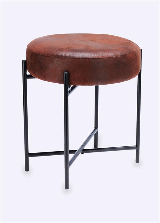 Pouf métal forme tabouret
