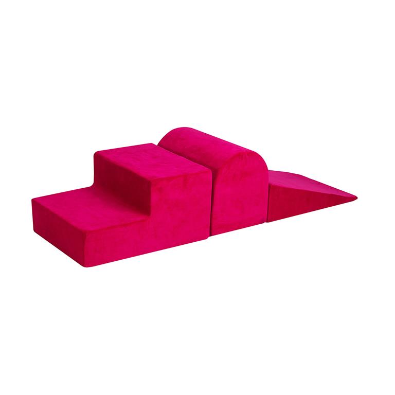 Aire De Jeux en Mousse Magenta 3 éléments sans piscine à balles
