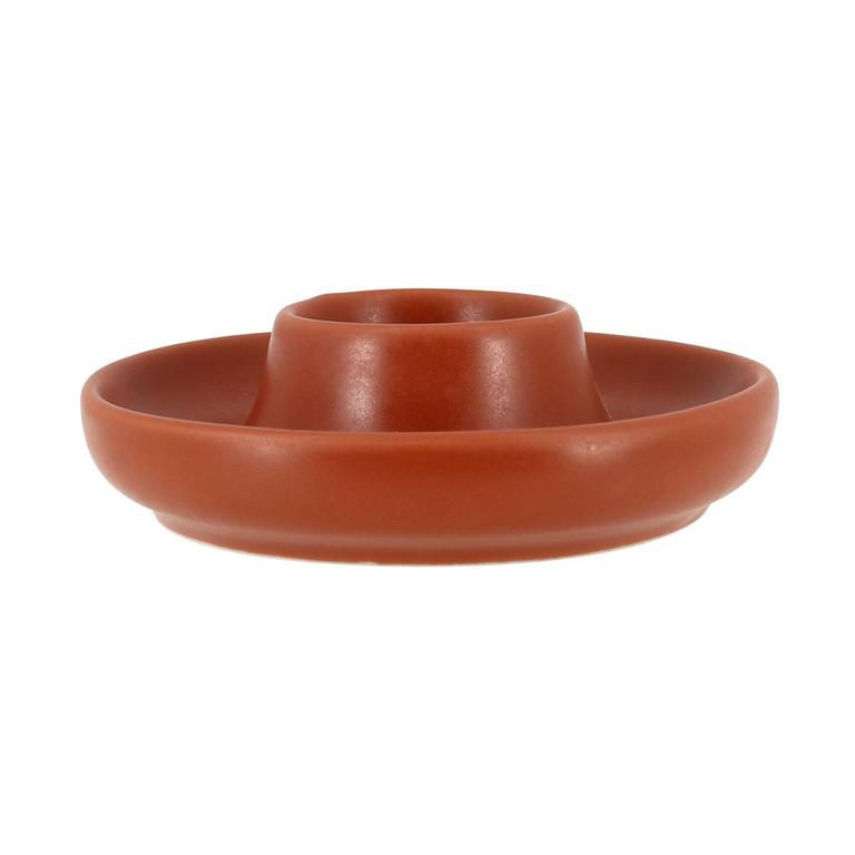Coquetier en grès paprika
