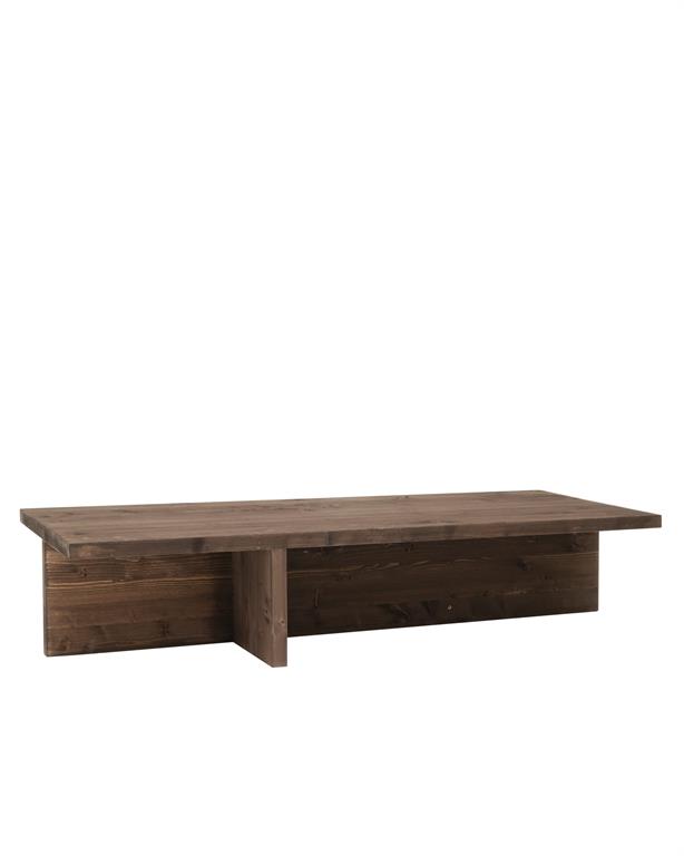 Table basse en bois de sapin marron 123