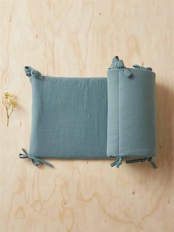 Tour de lit gaze de coton bio vert