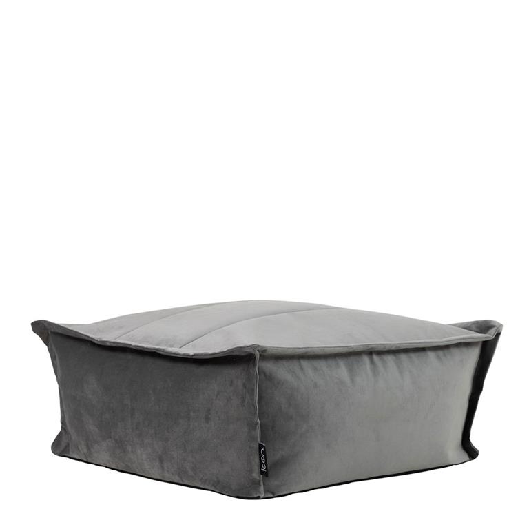 Pouf velours gris anthracite