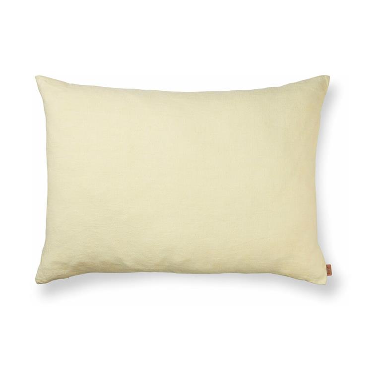 Coussin en lin jaune citron 60 x 40 cm - Ferm Living