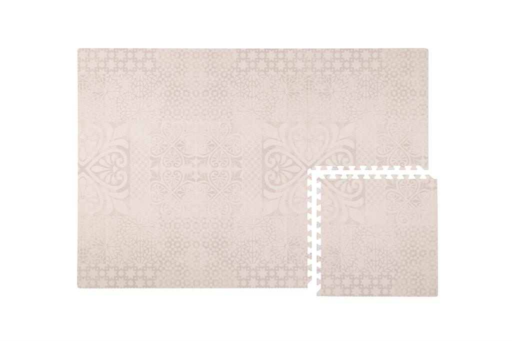 Tapis puzzle en mousse bébé beige 180x120