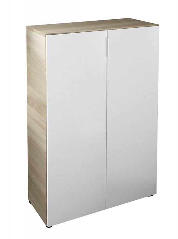 Armoire polyvalente à 2 portes effet bois beige