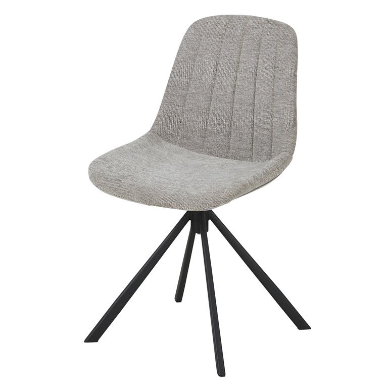 Chaise pivotante en velours gris clair