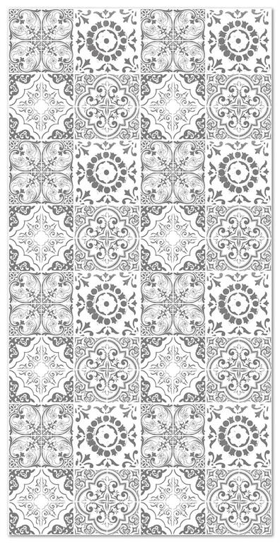 Tapis vinyle carreaux ciments grenade gris 200x250cm
