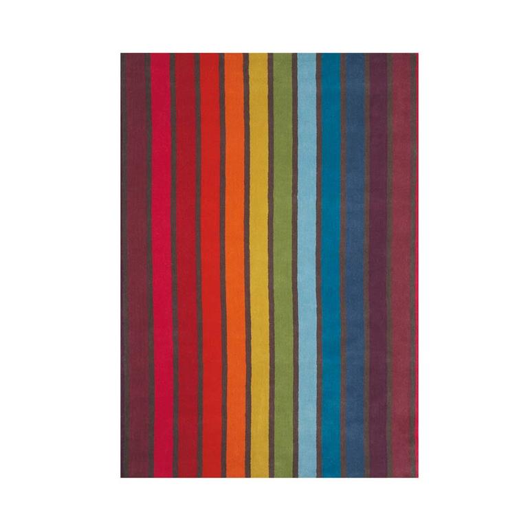 Tapis à poils courts en laine multicolore 160 x 230 cm NÉON