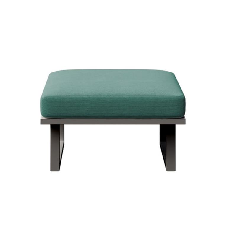 Pouf vert profond - cadre anthracite