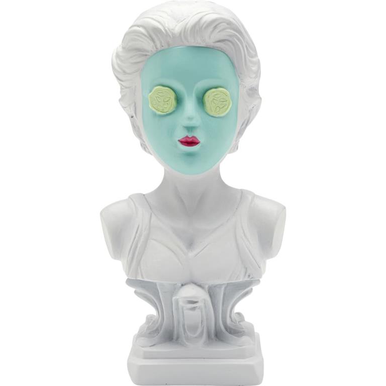 Statuette grecque avec un masque de concombre