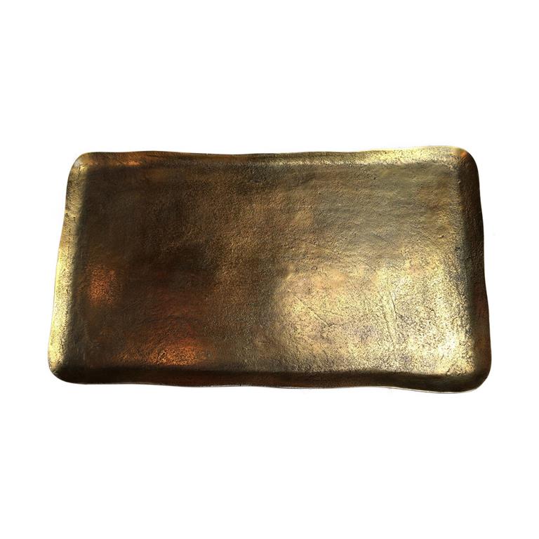 Plateau rectangulaire en laiton 60 x 34 cm - Pols Potten