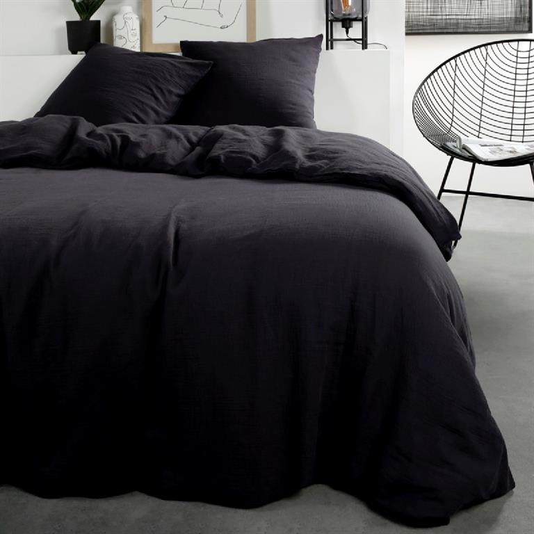 Parure de lit gaze de coton 2 personnes uni  240x220 cm