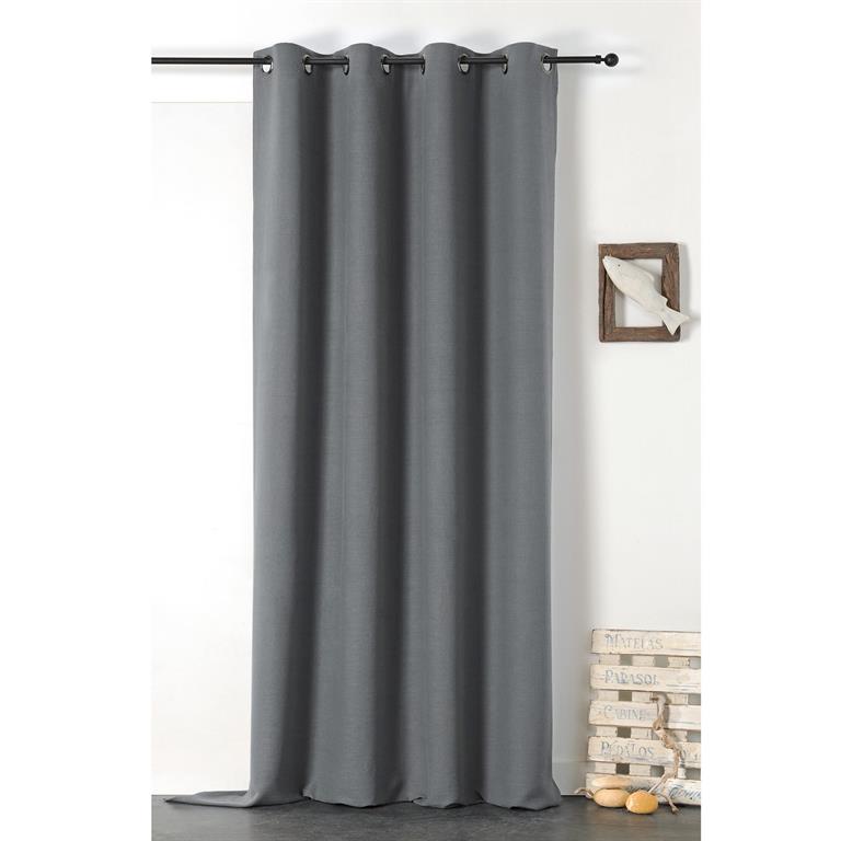 Rideau en 100% lin libeccio gris clair 135x255 cm